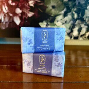 NEW 2-Pc Lavender & Vanilla Aromatherapy Shea Butter Cleansing Bar BBW